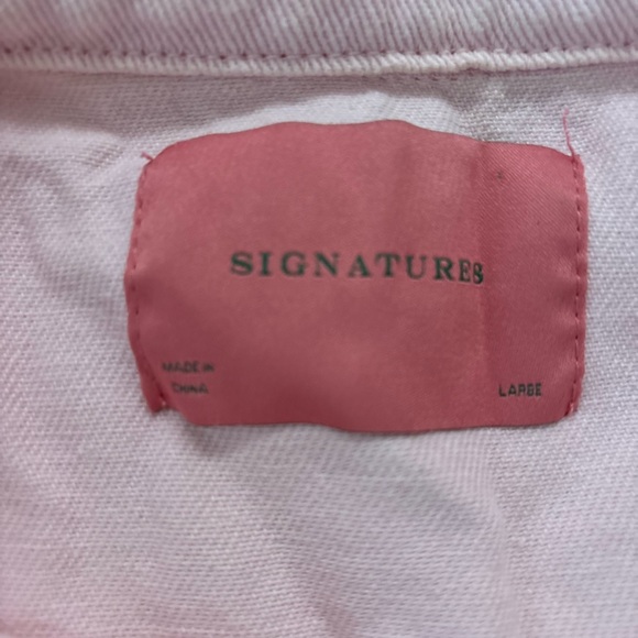 Light Pink distressed cropped denim jacket - Picture 3 of 3